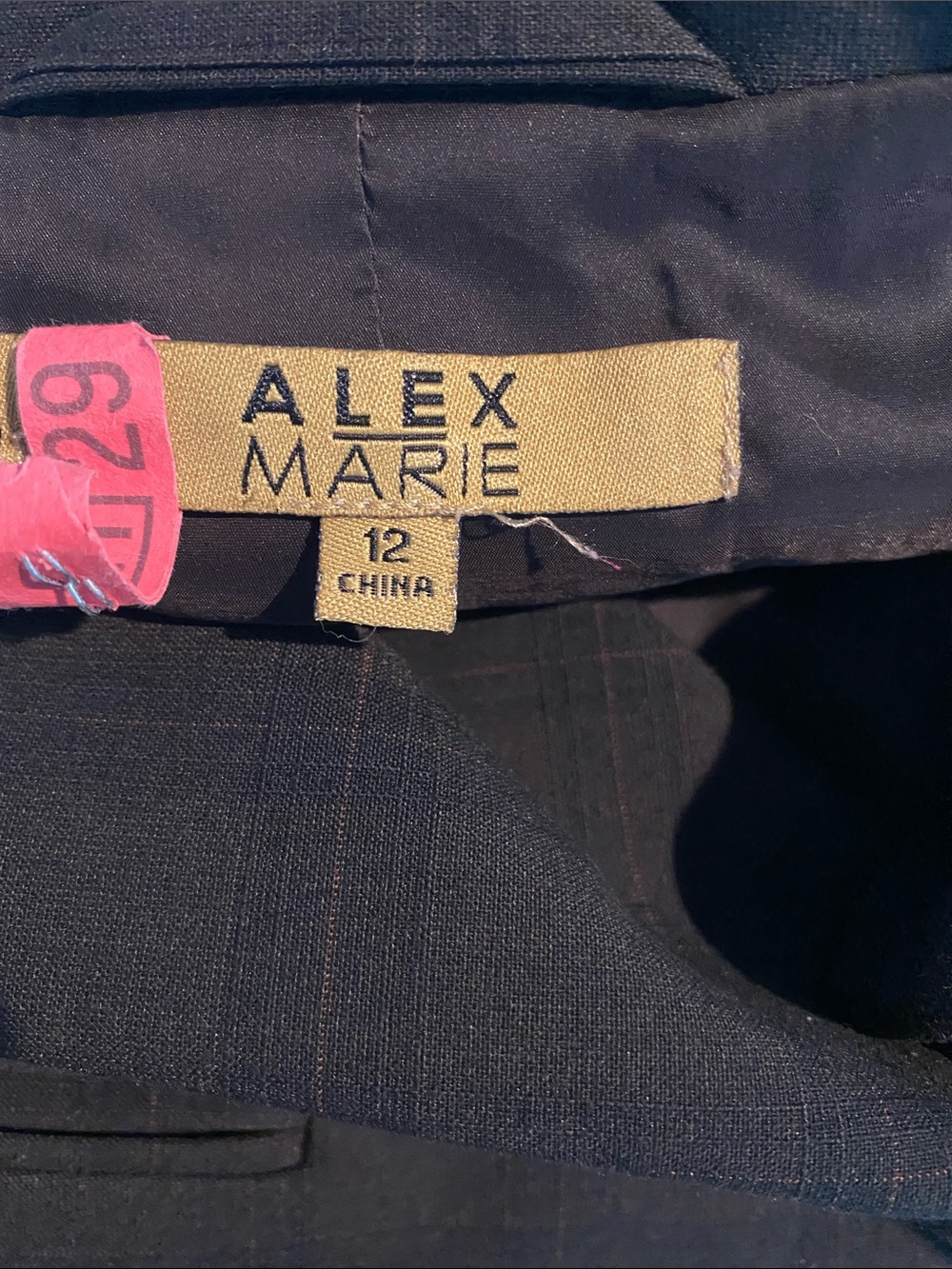 Alex Marie Brown Plaid Women's Blazer and Pant suit - Picture 5 of 5